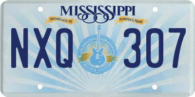 MS license plate NXQ307