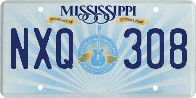 MS license plate NXQ308