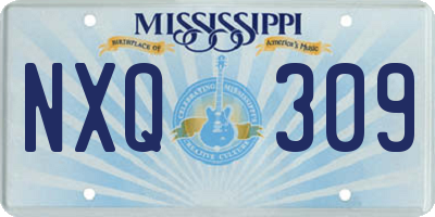 MS license plate NXQ309