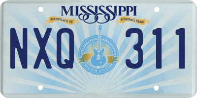 MS license plate NXQ311