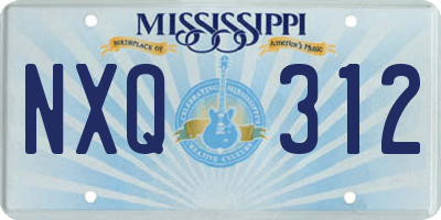 MS license plate NXQ312
