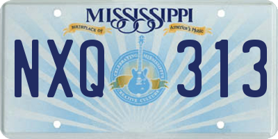MS license plate NXQ313