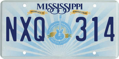 MS license plate NXQ314