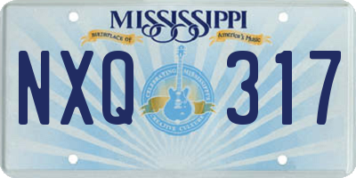 MS license plate NXQ317