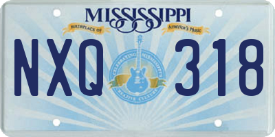 MS license plate NXQ318