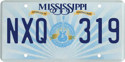 MS license plate NXQ319