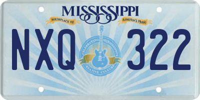 MS license plate NXQ322
