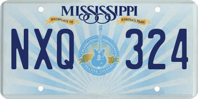 MS license plate NXQ324