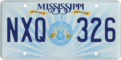 MS license plate NXQ326