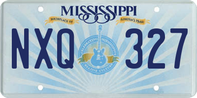 MS license plate NXQ327