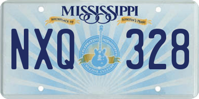 MS license plate NXQ328