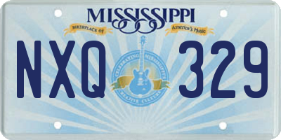 MS license plate NXQ329