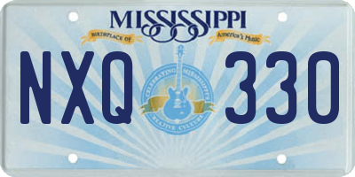 MS license plate NXQ330