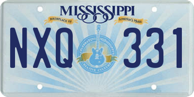 MS license plate NXQ331