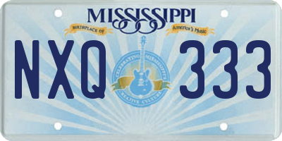 MS license plate NXQ333
