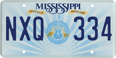 MS license plate NXQ334