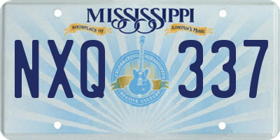 MS license plate NXQ337