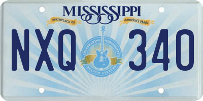 MS license plate NXQ340