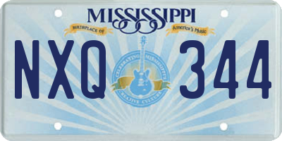 MS license plate NXQ344