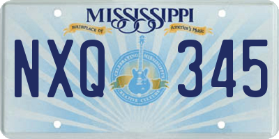MS license plate NXQ345