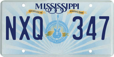 MS license plate NXQ347