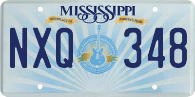 MS license plate NXQ348