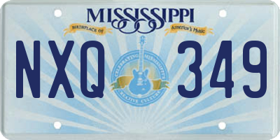 MS license plate NXQ349