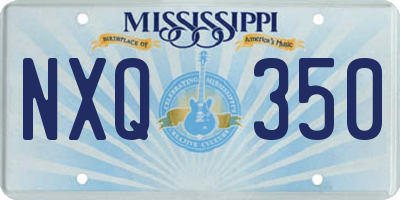 MS license plate NXQ350
