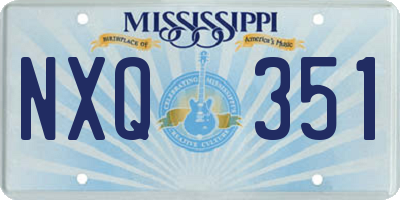 MS license plate NXQ351