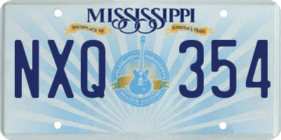 MS license plate NXQ354
