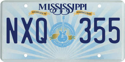 MS license plate NXQ355
