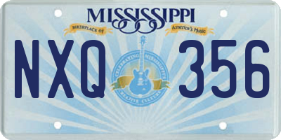MS license plate NXQ356
