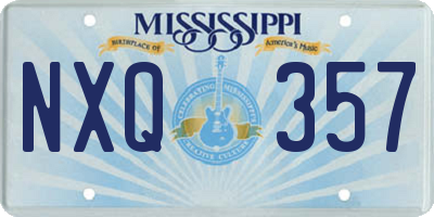 MS license plate NXQ357