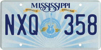 MS license plate NXQ358