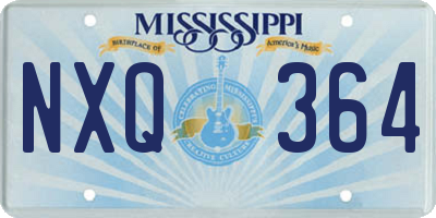 MS license plate NXQ364