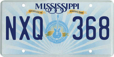 MS license plate NXQ368