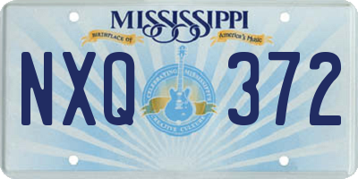 MS license plate NXQ372