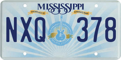 MS license plate NXQ378