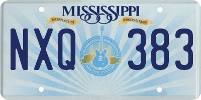 MS license plate NXQ383