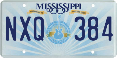 MS license plate NXQ384