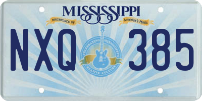 MS license plate NXQ385