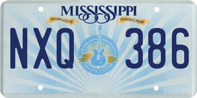 MS license plate NXQ386