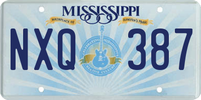 MS license plate NXQ387