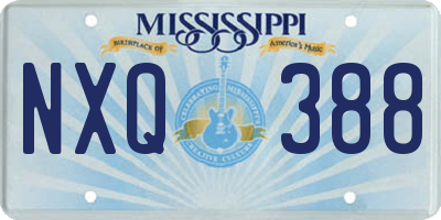 MS license plate NXQ388