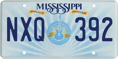 MS license plate NXQ392