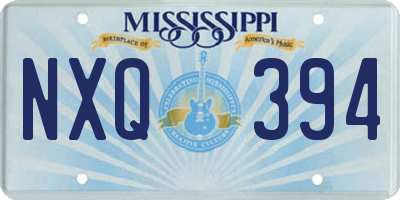 MS license plate NXQ394