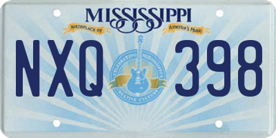 MS license plate NXQ398