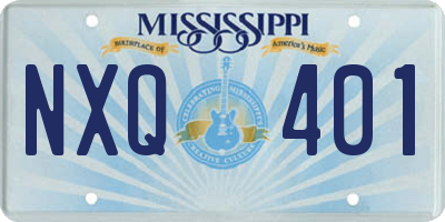 MS license plate NXQ401