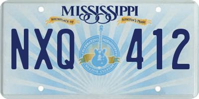 MS license plate NXQ412