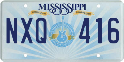 MS license plate NXQ416